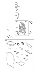 Crankcase Cover/Sump Group Diagram and Parts List for 386442-0467-G1  Briggs and Stratton Engine